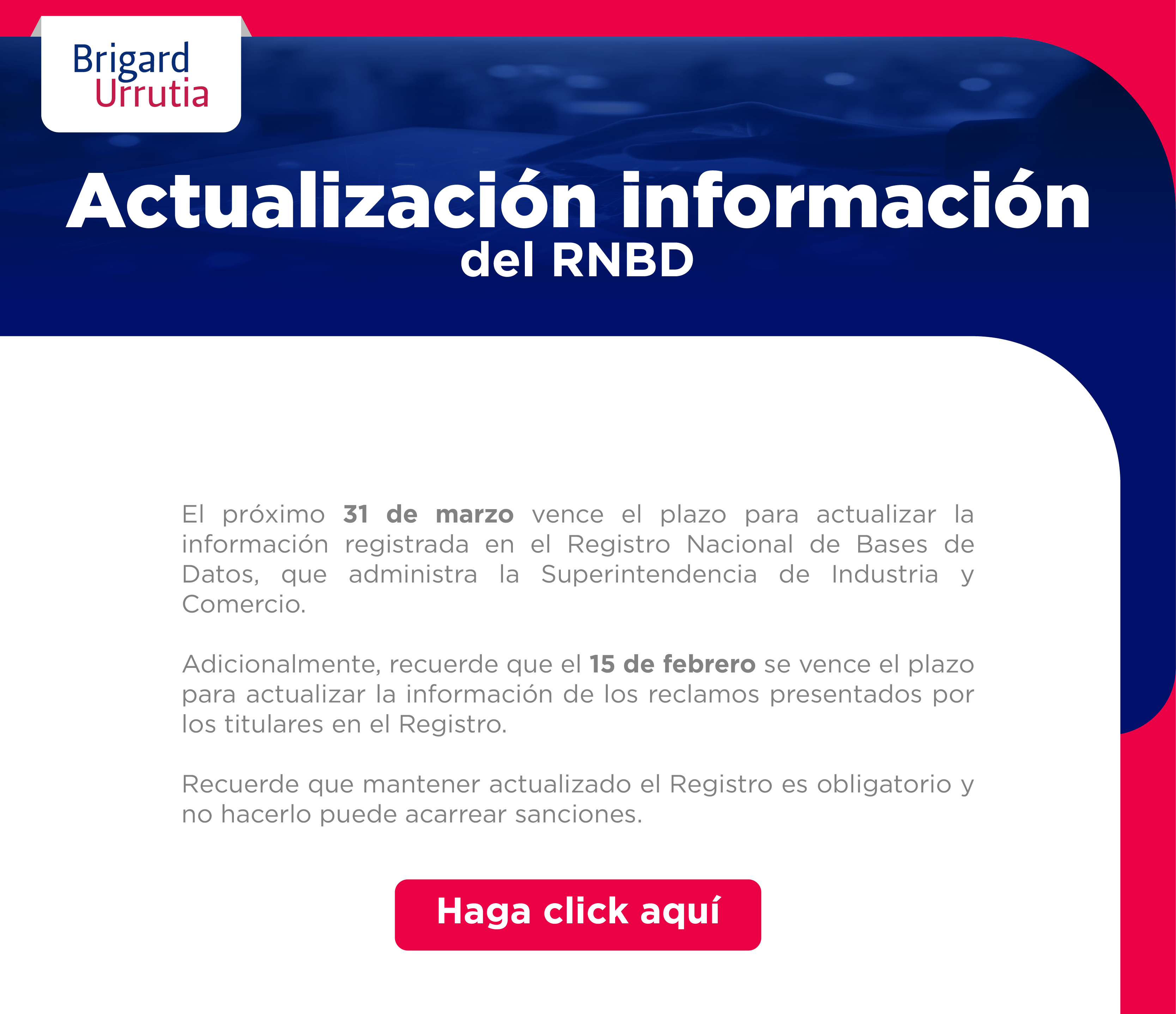 Actualización información del RNBD